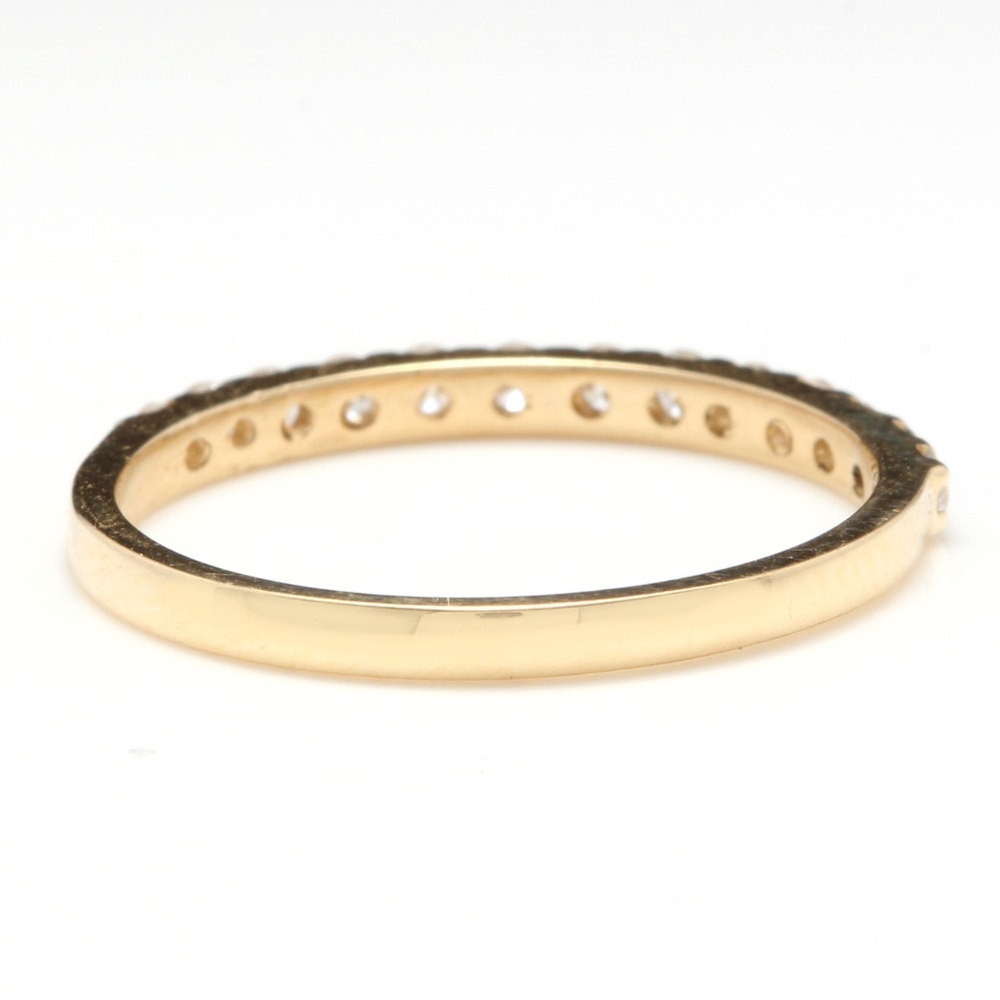 Gold Diamond Pavé Stackable Ring - Picture 4 of 7